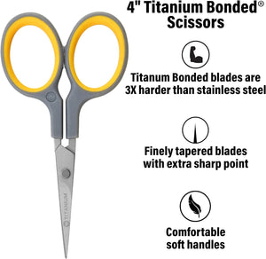 Westcott 13866 Sewing Titainum Bonded Straight Embroidery Scissors, Standard