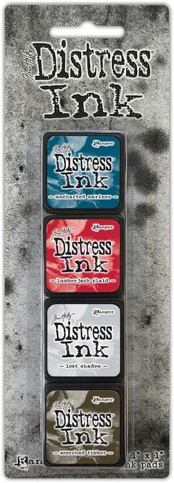 Ranger Ink - Tim Holtz - Distress Ink Pads - Mini Ink Kit - Eighteen 18 TDPK82002 January 2024 Release with Scorched Timber!