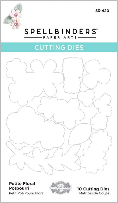 Spellbinders Petite Floral Potpourri Beautiful Sentiment Vignettes Collection by Becca Feeken Metal Etched Dies