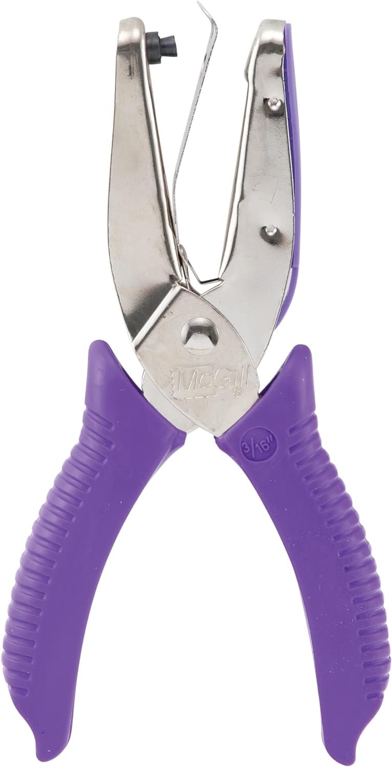 McGill 2" Reach Punchline Hole Punch, 3/16 Inch Round, Chrome/Purple (MCG53600C)