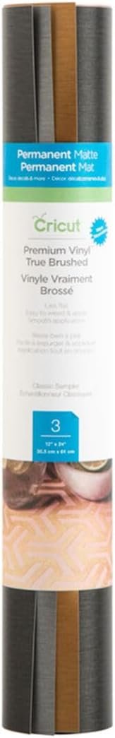 Cricut Premium Vinyl Permanent, True Brushed Sampler