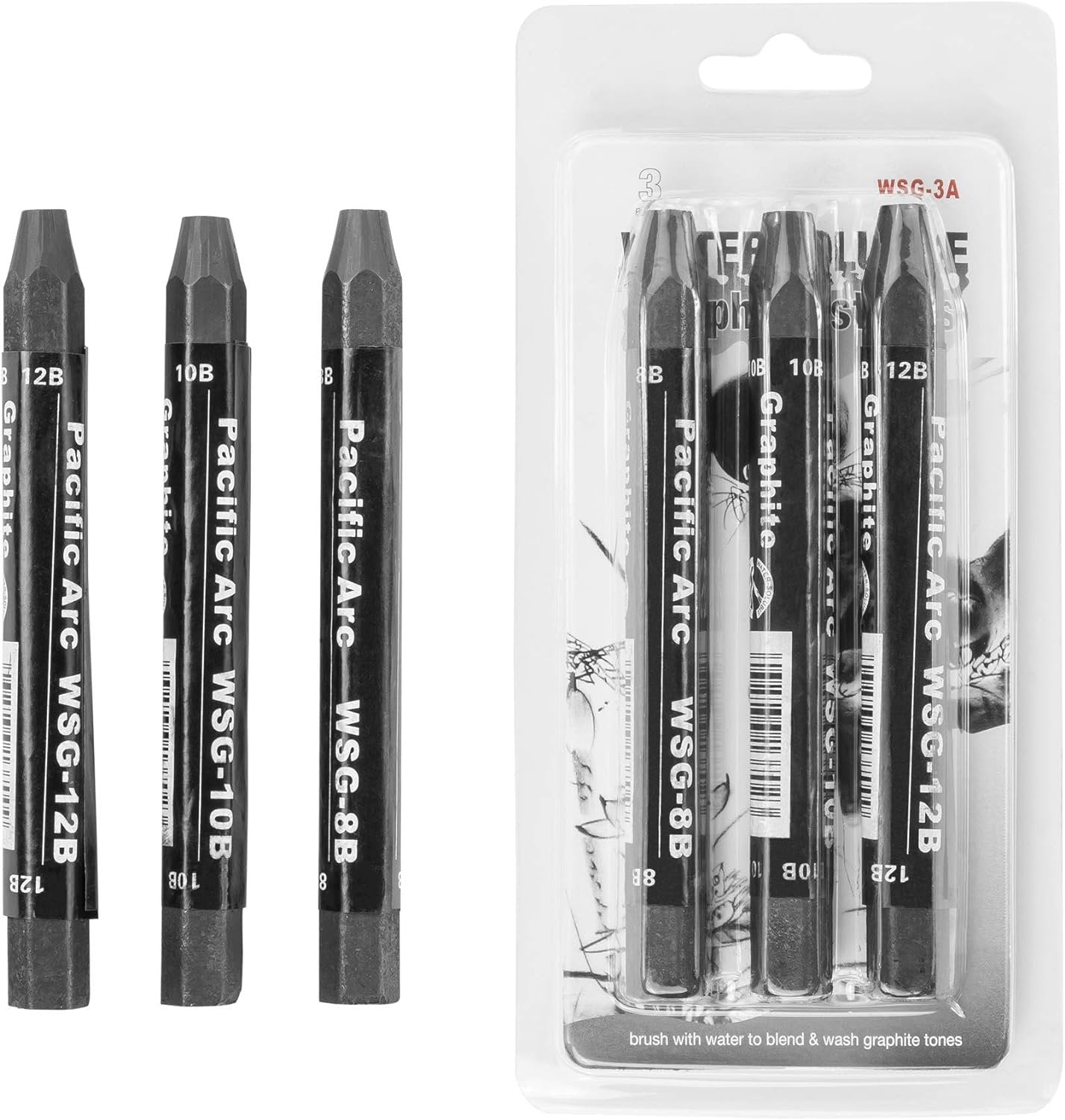 Pacific Arc Jumbo Watersoluble Graphite Sticks
