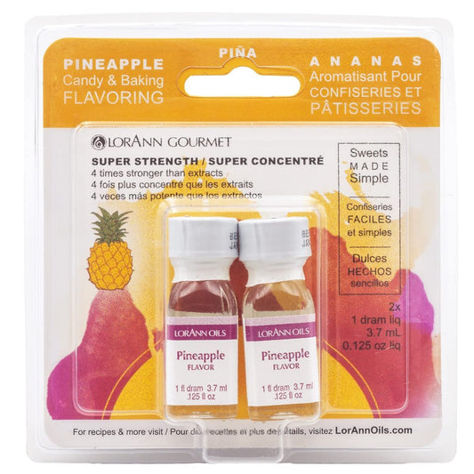 LorAnn Pineapple SS Flavor, 1 dram bottle (.0125 fl oz - 3.7ml - 1 teaspoon)- Twin pack blistered