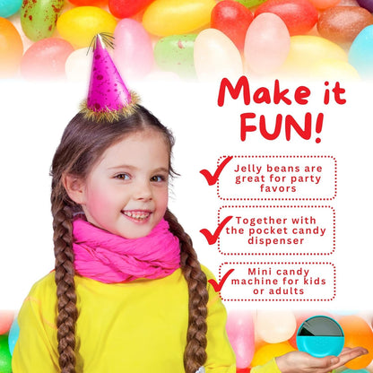 Jelly Belly Buttered Popcorn Jelly Beans (3pack 1.9oz) Mini Candy Dispenser (7.5cm x 2.5cm) - Butter Popcorn Candy and Small Travel Case for Athletes, Runners, Travel