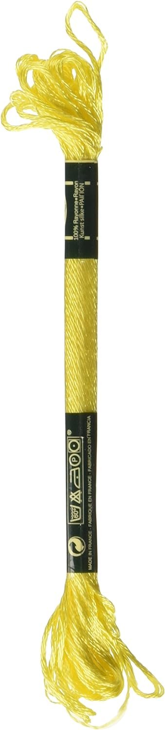 DMC 1008F-S307 Shiny Radiant Satin Floss, Lemon, 8.7-Yard