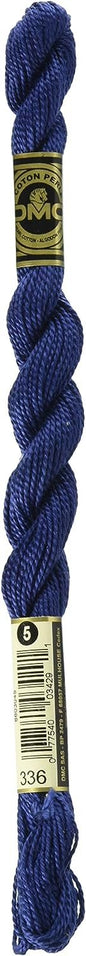 DMC 115 5-336 Pearl Cotton Thread, Navy Blue, Size 5