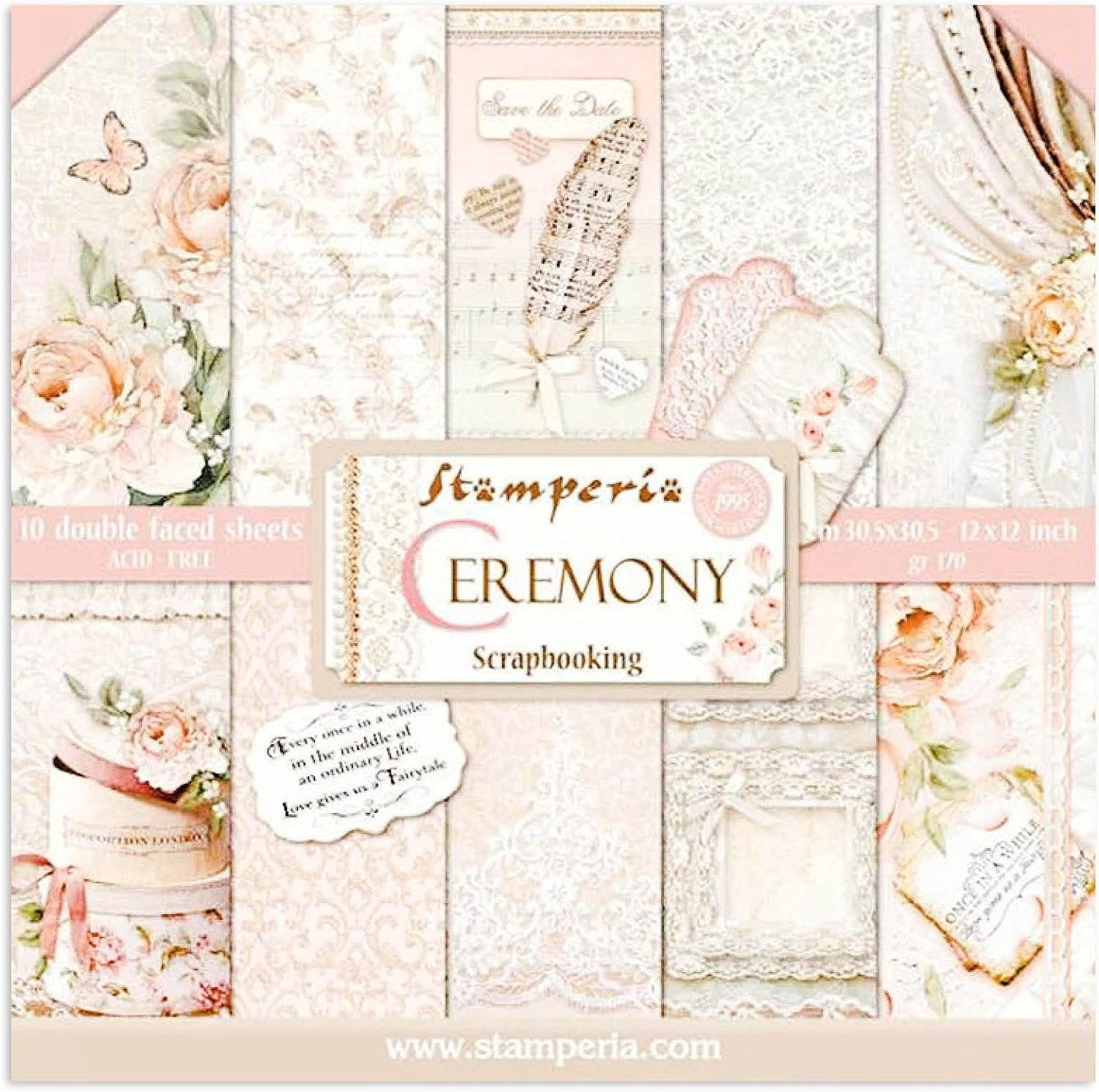 Stamperia Intl Scrapbooking Paper, Multi-Colored 10 Pack