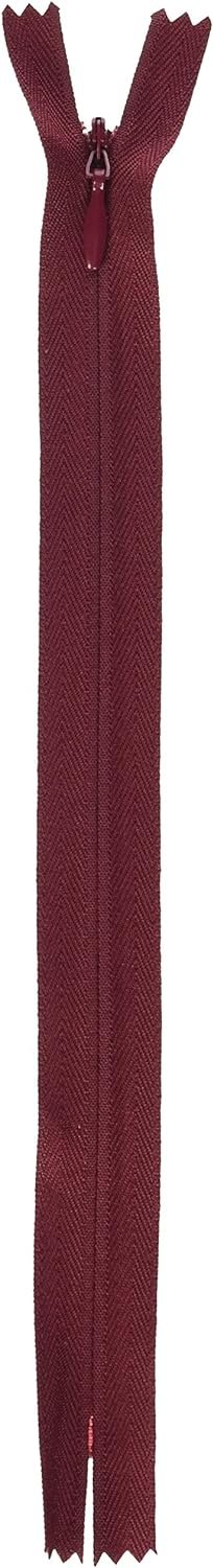 Coats Thread & Zippers F8414-039B Invisible Zipper, 12" to 14", Barberry Red