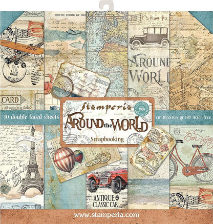 Stamperia Intl Scrapbooking Paper, Multi-Colored 10 Pack