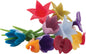 Trudeau Duo Tone Floral Wine Charms, Multicolor, Set of 12
