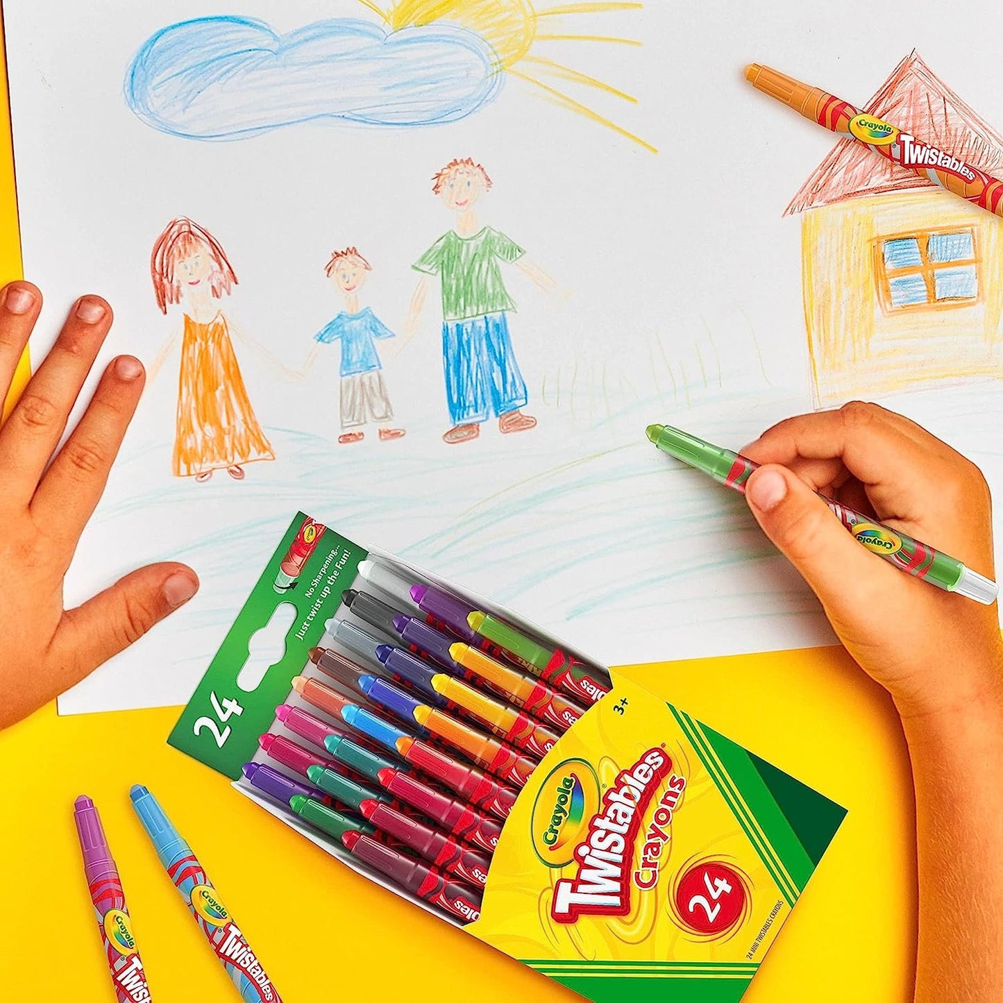 Crayola Twistables Crayons Coloring Set, Kids Indoor Activities at Home, 24 Count, Assorted
