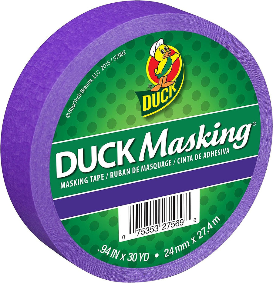 Duck 240818 Masking Tape, 0.94-Inch x 30-Yard, Red