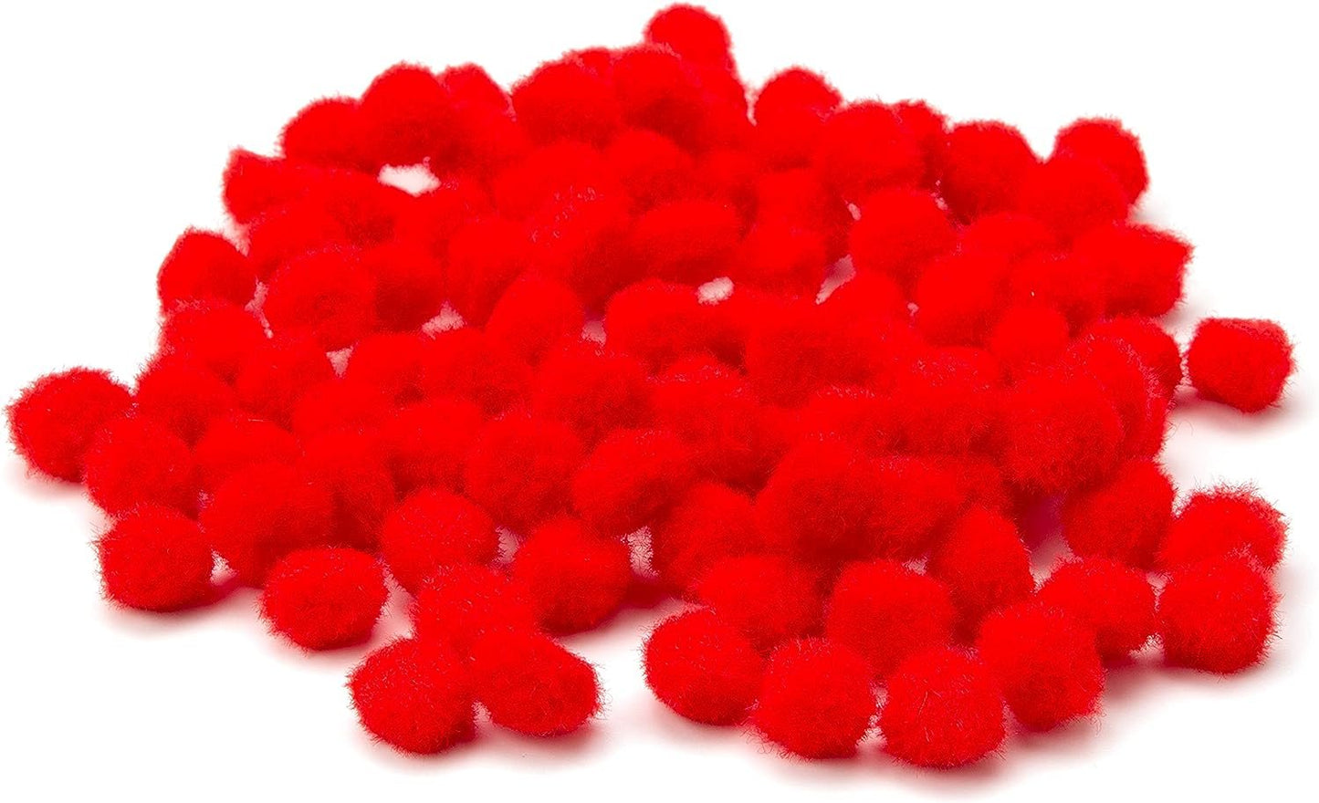 Cousin DIY Red 1/2 inch Poms, 100 Pack
