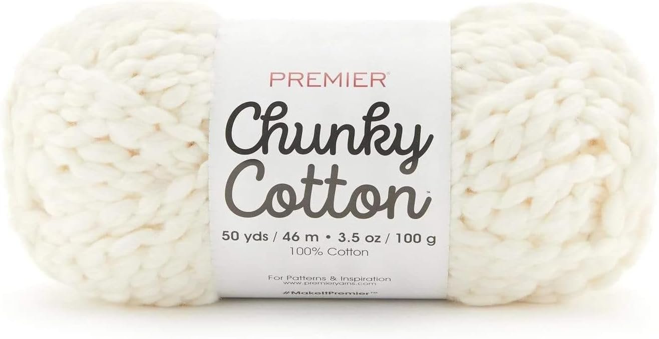 Premier Chunky Cotton, 100% Cotton, Super Bulky, Macrame, Home Decor, Machine Washable