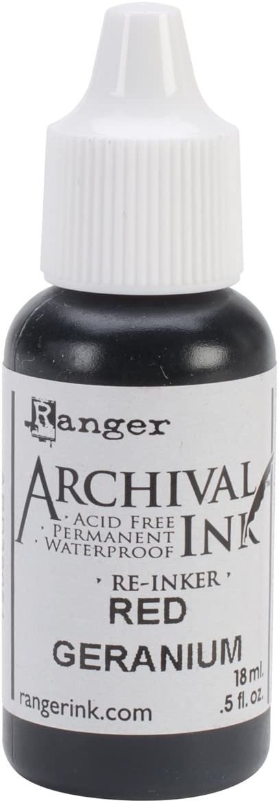 Ranger Wendy Vecchi Designer Series Archival Re-Inkers, 0.5-Ounce, Red Geranium