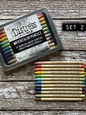 Bundle Tim Holtz Distress® Watercolor Pencils Sets - Sets 1, 2 and 3- TDH76308, TDH76315, TDH76643