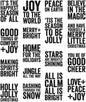 Stampers Anonymous - Tim Holtz Cling RBBR Stamp Set MIN, Bold Tidings Mini