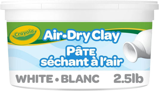 Crayola Air Dry Clay, White, No Bake Modeling Clay for Kids, 2.5lb