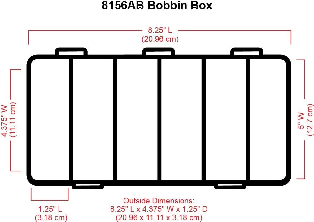 ArtBin 8156AB Large Bobbin Box, Sewing Bobbin Organizer, [1] Plastic Storage Case, Clear
