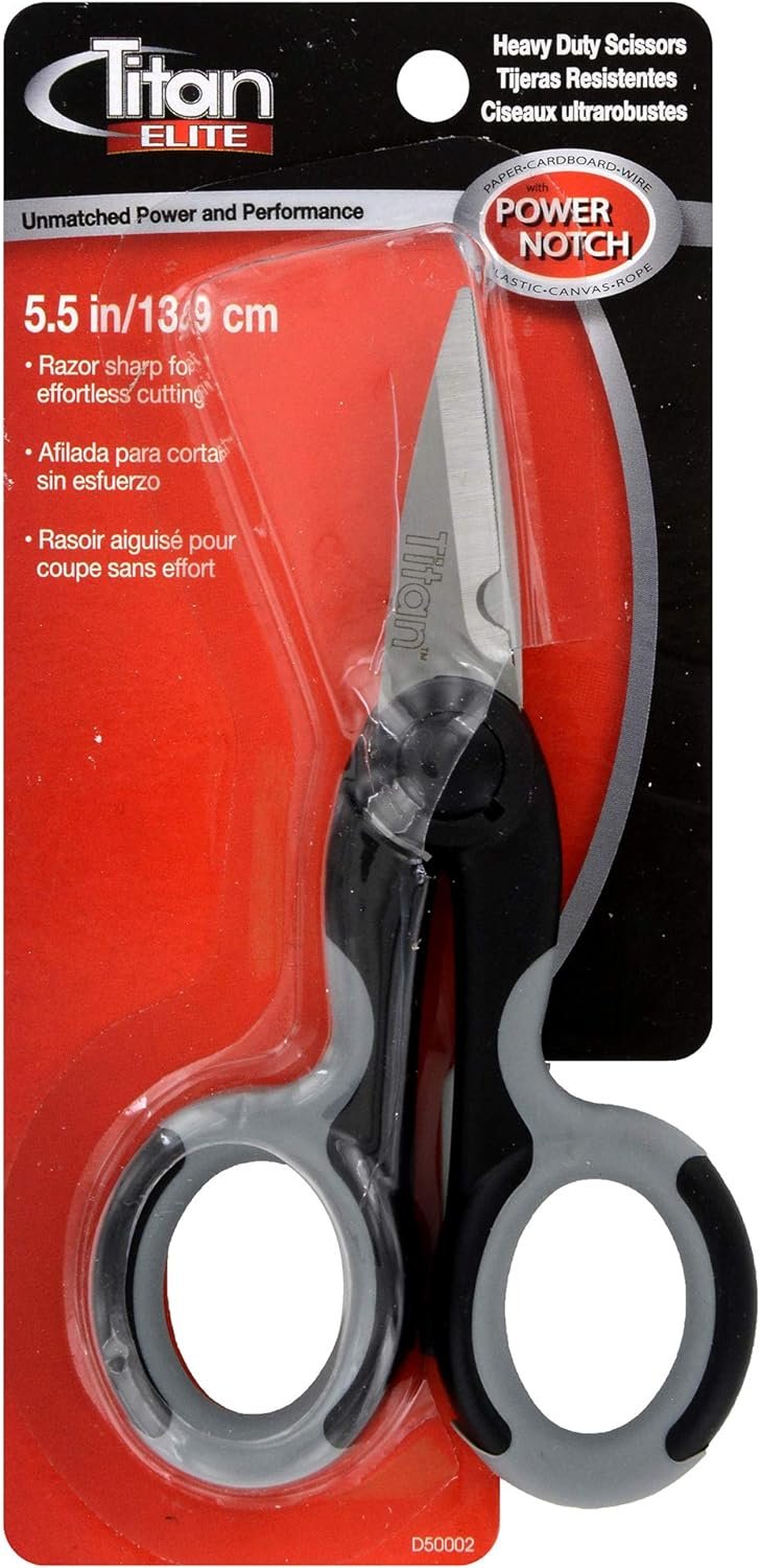 Titan 5-1/2-Inch Heavy Duty Scissor with Power Notch