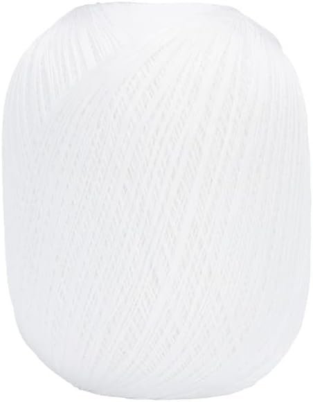 Aunt Lydia Crochet Cotton Jumbo Yarn Thread, 1 Pack, White