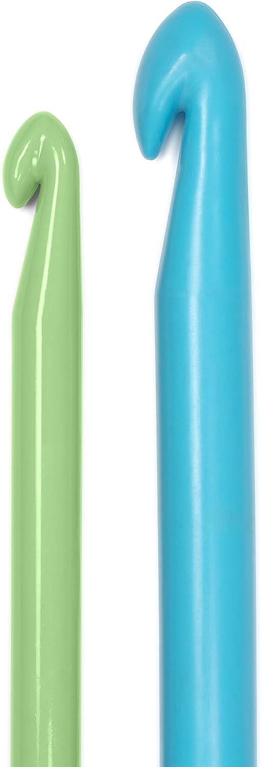 Wrights Boye Products Boye 74492 Jumbo Plastic Crochet Hook Set, Sizes P16 & Q