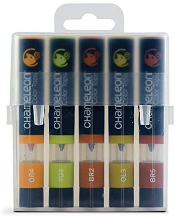 Chameleon Art Products, Earth Tones, Color Tops, Quick and Easy Blending - Set of 5
