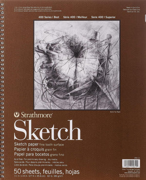 Strathmore Sketch Spiral Paper Pad 5.5"X8.5"-100 Sheets -455800