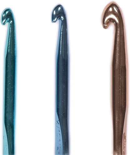 Boye Rounded Aluminum Crochet Hook Set, Sizes J-N