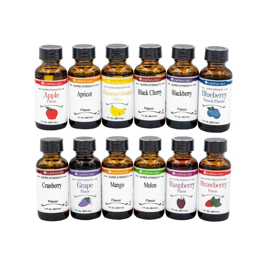 LorAnn SS Pack #1 of 12 Fruity Flavors in 1 dram bottles (.0125 fl oz - 3.7ml)