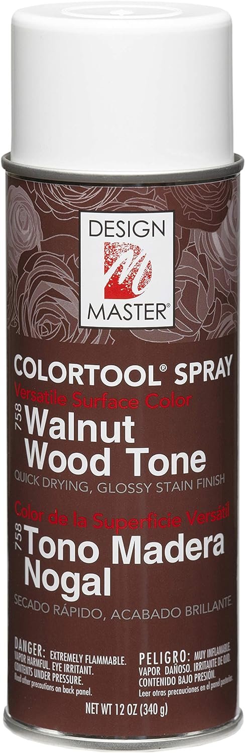 Glossy Stain Aerosol Spray 12oz-Walnut Wood Tone