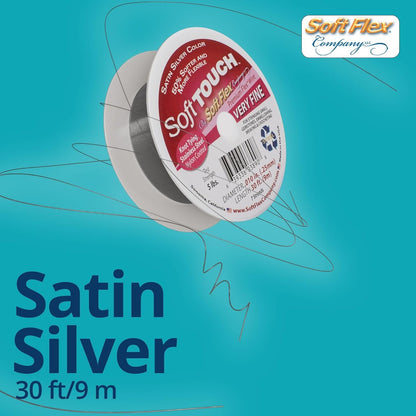 Soft Flex Kink Resistant Beading Wire - Very Fine 0.10 Diameter - Jewelry Making Bead Wire - 30 Ft