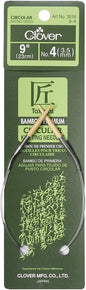 Clover Bamboo Circular Knitting Needles Takumi, 9-Inch Size 4