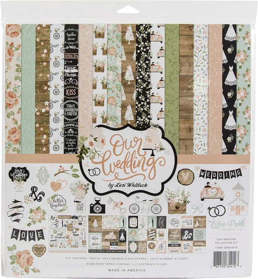 Echo Park Paper Company Our Wedding Collection Kit Paper