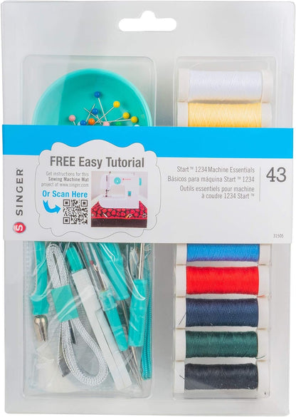 Singer - Start 1234 Machine Essentials Sewing Kit - 43 Pieces