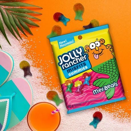 Jolly Rancher Misfits Mer-Bears Gummies Candy, 182g/6.4 oz, Imported from Canada}