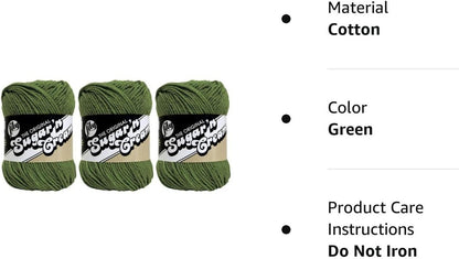 Bulk Buy: Lily Sugar 'n Cream Solids 100% Cotton Yarn (3-Pack) (Sage Green #0084)