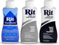 RIT Liquid Fabric Dye Kit Bundle (3-Piece Set) Navy Blue, Sapphire Blue, Pearl Grey | Clothing, Cotton, Polyester, Nylon, Satin, Linen |