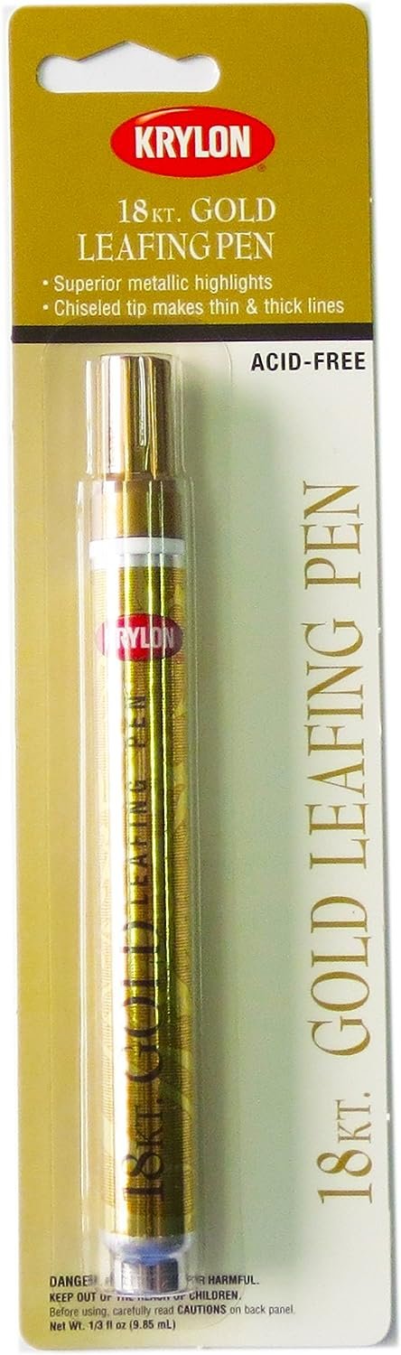 Krylon K09901A00 Leafing Pen, Gold, .33 Ounce, 1 Count (Pack of 1)