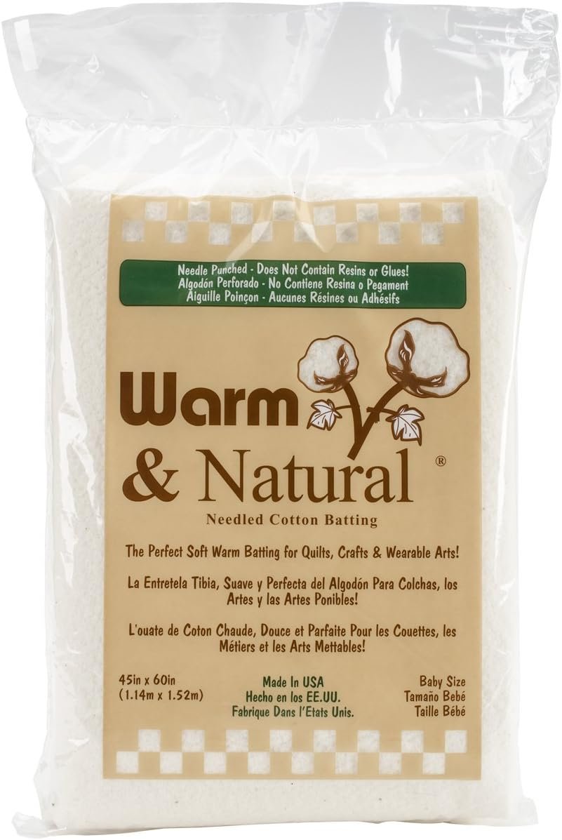 Warm Company Batting 2322 Warm & Natural Cotton Batting-Crib Size 45"X60"