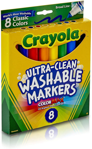 Crayola 8 Ct Broad Line Washable Markers