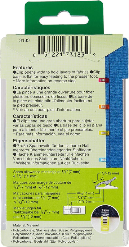 Clover 3183 50-Piece Wonder Clips, Assorted Colors