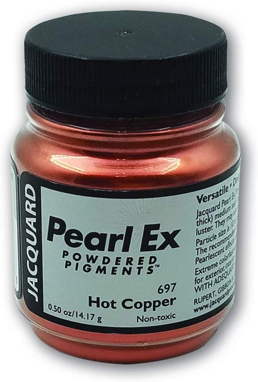 Pearl-Ex Pigment by Jacquard, Creates Metallic or Pearlescent Effect.5 Ounce Jar, Hot Copper