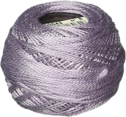 DMC 116 8-3042 Pearl Cotton Thread Balls, Light Antique Violet, Size 8