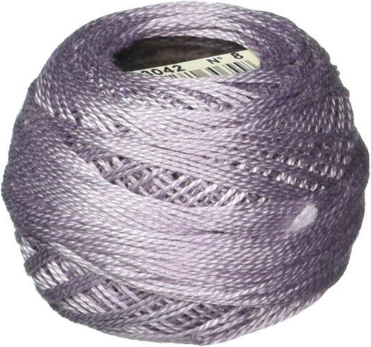 DMC 116 8-3042 Pearl Cotton Thread Balls, Light Antique Violet, Size 8