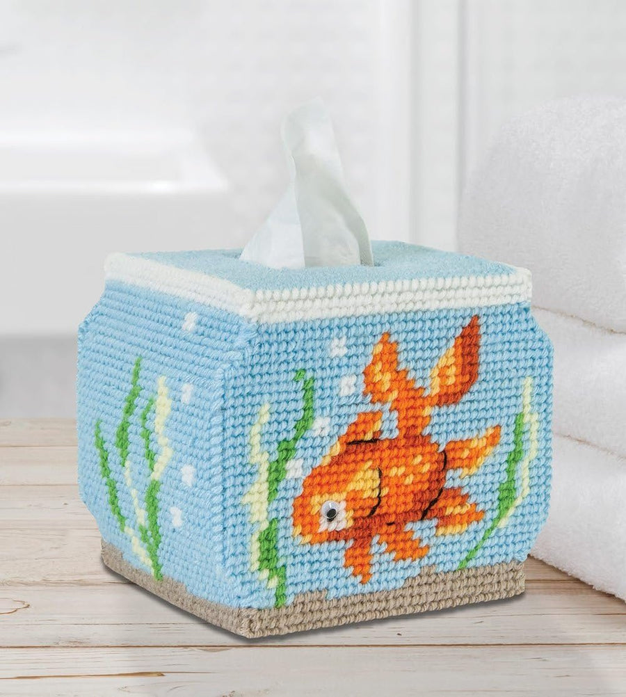 MARY MAXIM Plastic Canvas XSTCH, Fish Bowl (7 Count)
