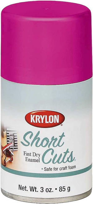 Krylon KSCS039 Short Cuts Aerosol Spray Paint, 3-Ounce, Hot Pink