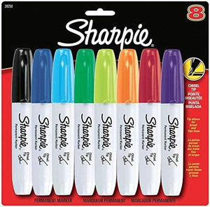 Sharpie 8ct Assorted Chisel Permanent Markers, 1 Pack