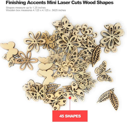 Tim Holtz Idea-Ology Layers-Botanicals 83 Pieces, 3 Rolls Dual-Adhesive Foam Mount Tape, 45 Wooden Finishing Accents, Collage Materials Kit, 131 Pieces Total