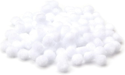 Cousin DIY White 1/2 inch Poms, 100 Pack